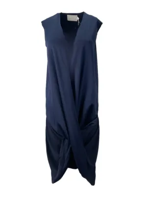 SOLACE London Navy Nika Midi Dress Size US 4 NWT
