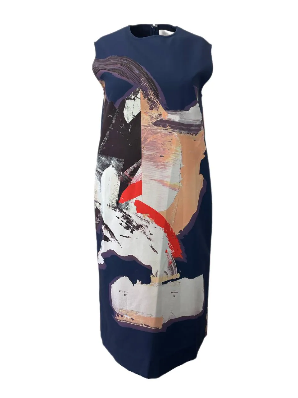 SOLACE London Navy Print Porter Midi Dress Size US 4 NWT
