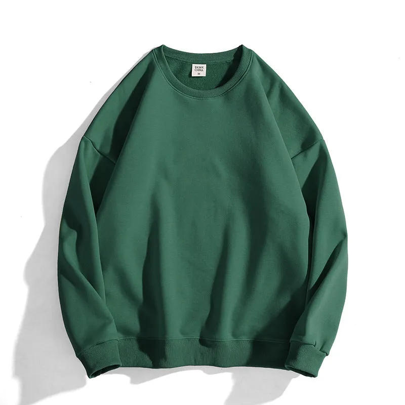 Solid Long Sleeve Crew Neck Sweatshirt