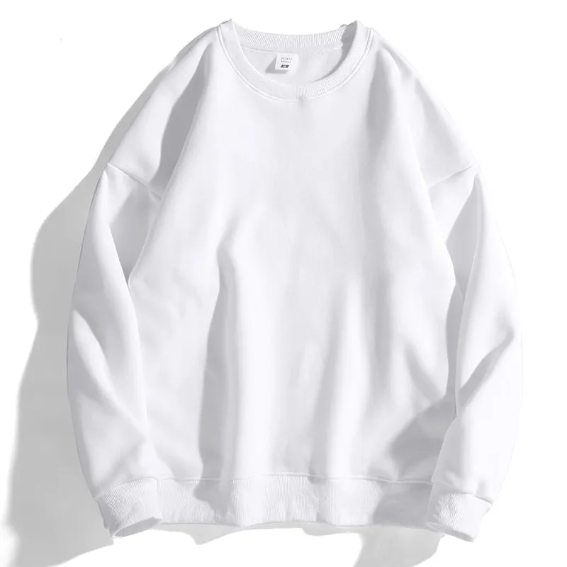Solid Long Sleeve Crew Neck Sweatshirt