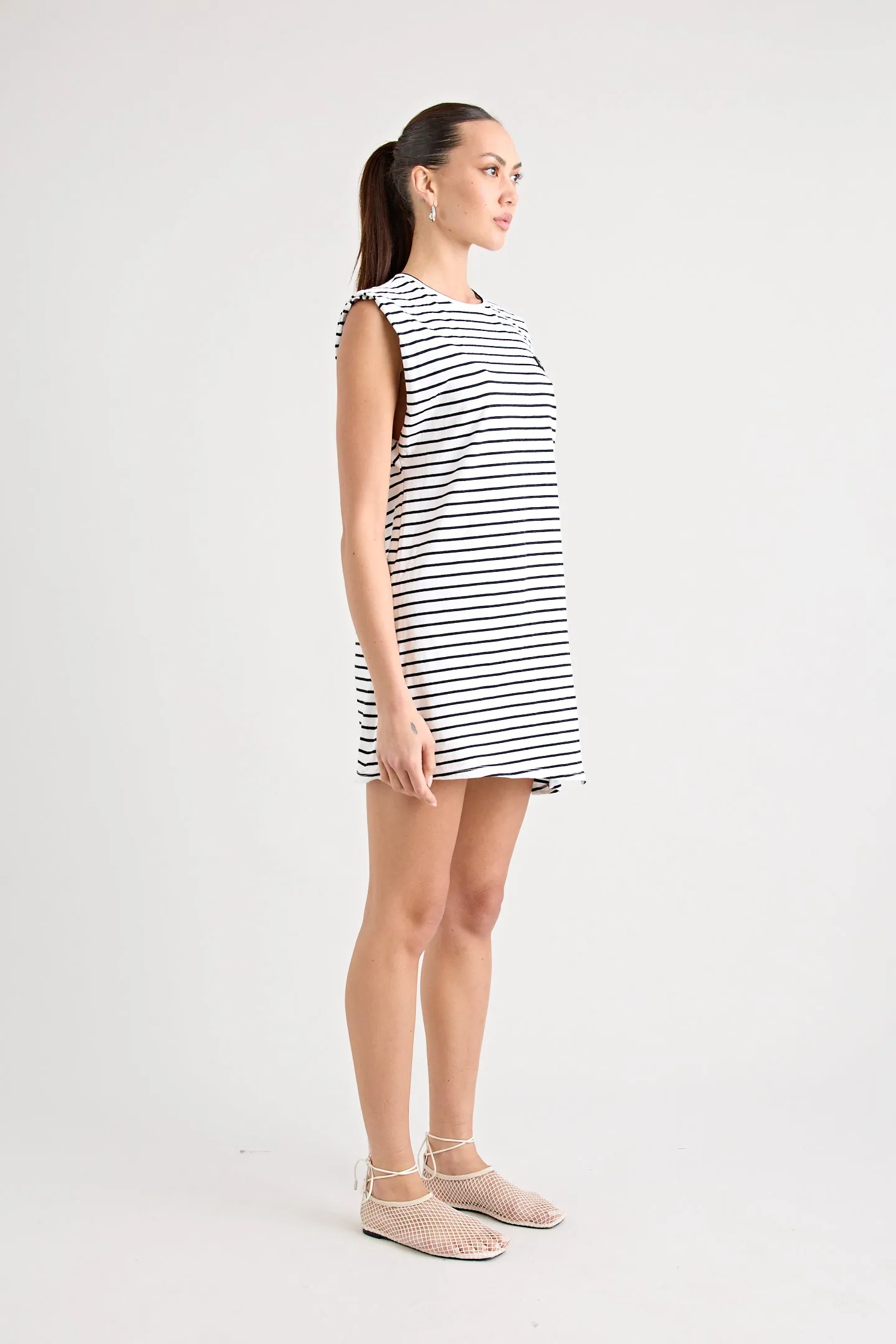 SORRENTINO DRESS | WHITE/BLACK