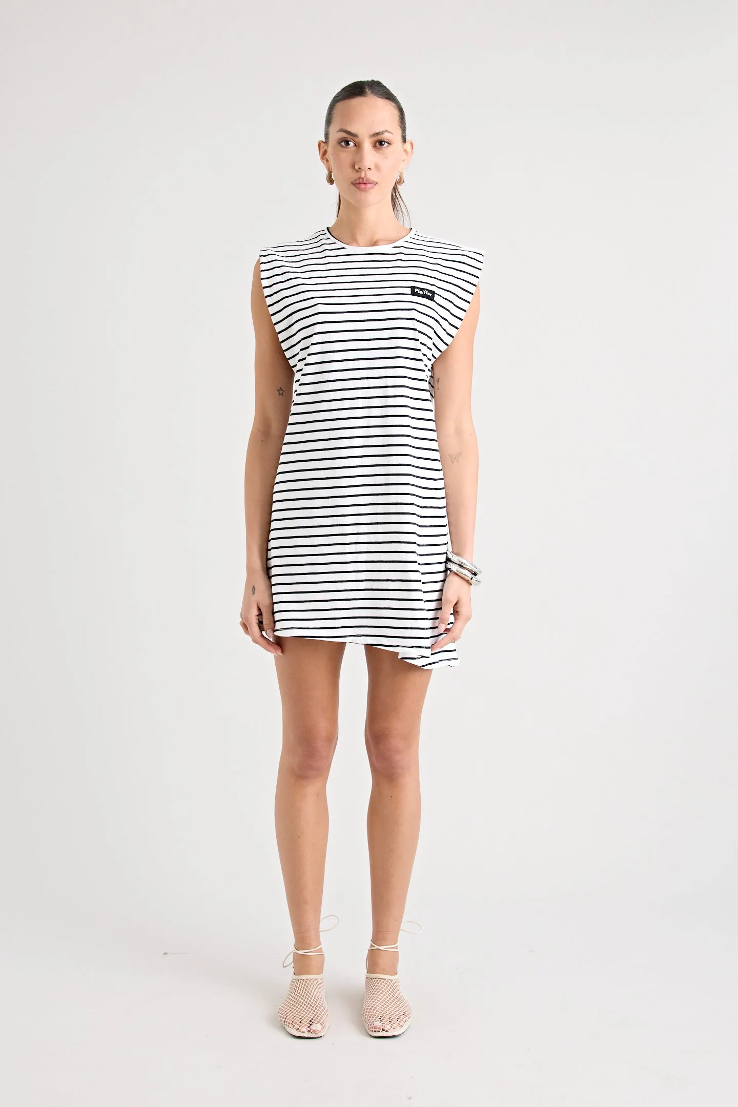SORRENTINO DRESS | WHITE/BLACK