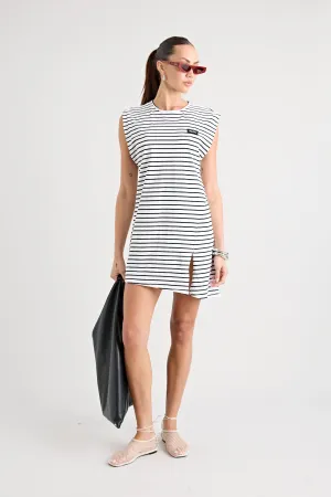 SORRENTINO DRESS | WHITE/BLACK