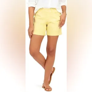 Spanx Stretch Twill Shorts, 6&quot;-Butter-M-NWT