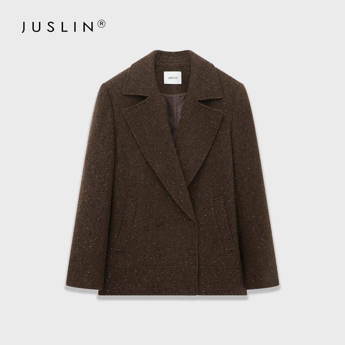 Speckled Wool Blend Blazer