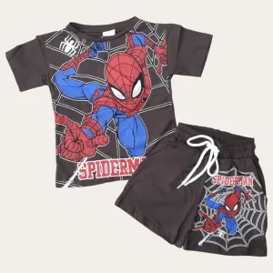 Spiderman Shorts Set