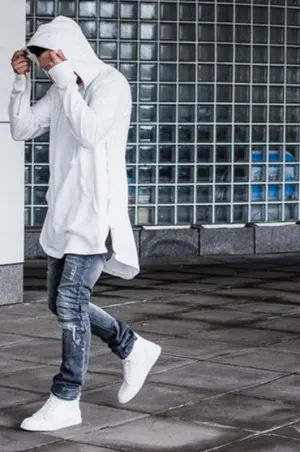 Spring Autumn Hoodies Full Sleeve Kangaroo Pocket Side Zippers Streetwear Hip Hop Hoodies Men