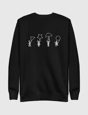 Squid Game Dalgona Shapes Unisex Premium Sweatshirt [Black]