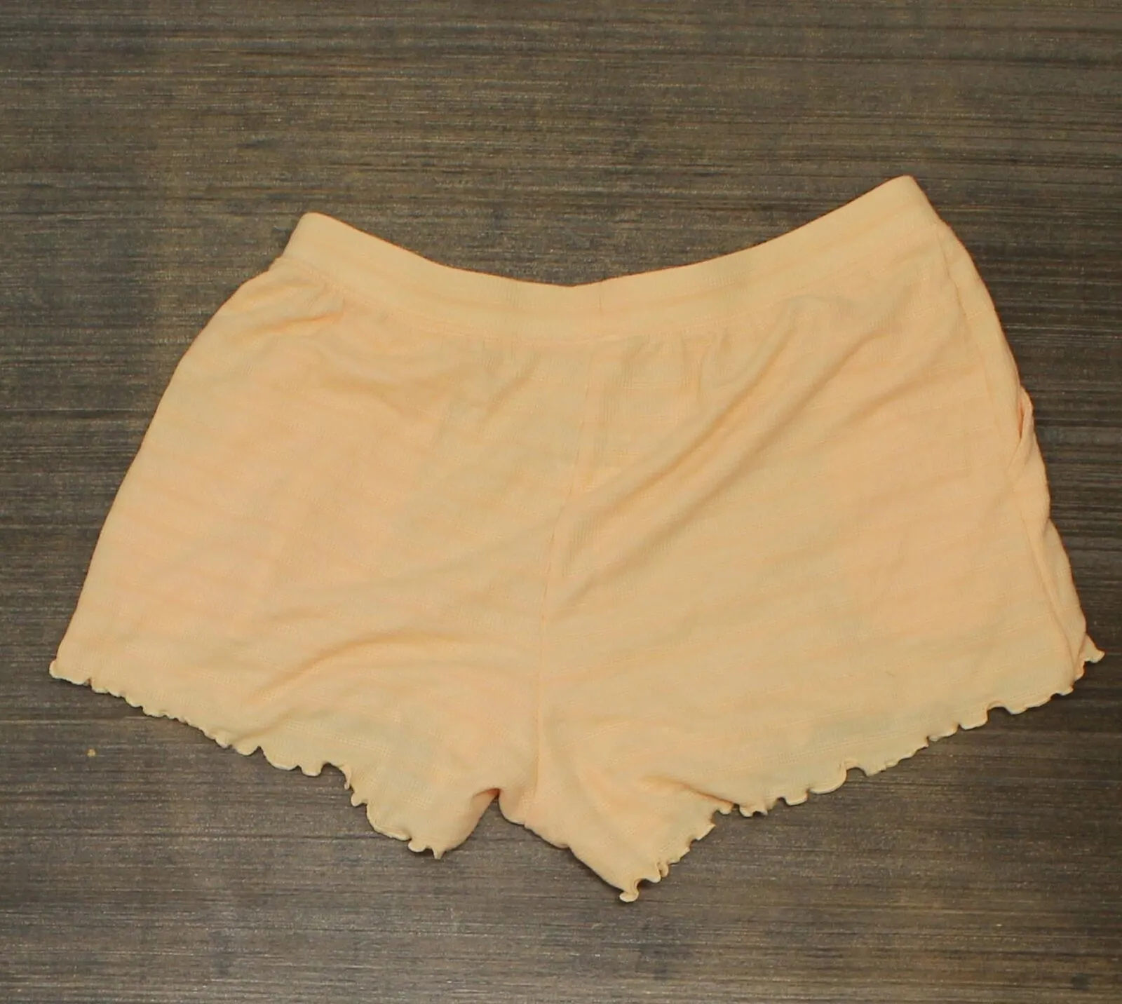 Stars Above Women's Textured Knit Pajama Lounge Shorts ZG5M7 Orange M