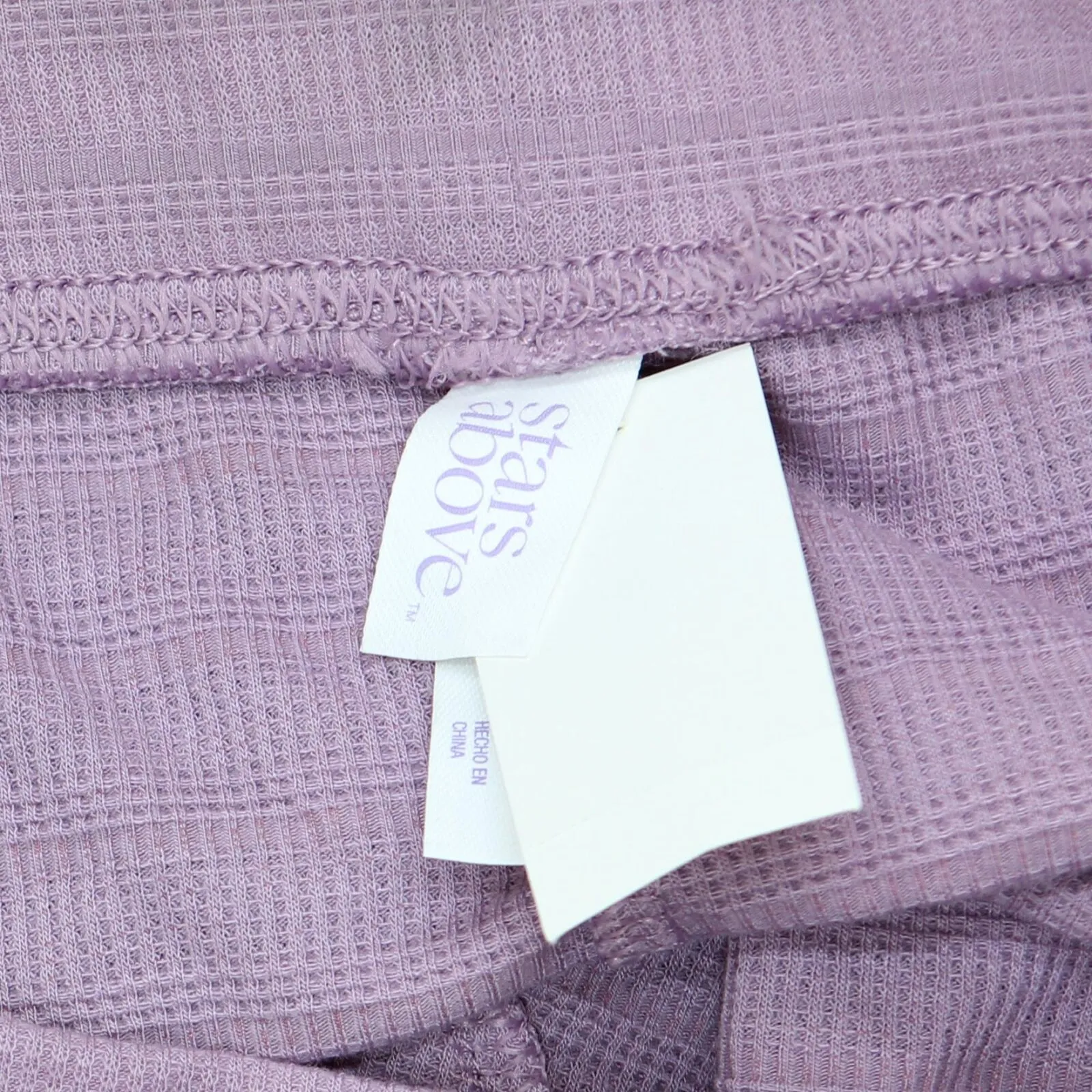 Stars Above Women's Textured Knit Pajama Lounge Shorts ZG5M7 Purple XL