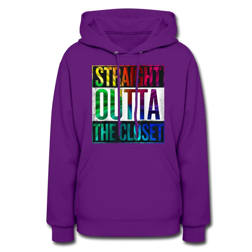 Straight Outta The Closet LGBTQ Pride Women’s Premium Pullover Hoodie