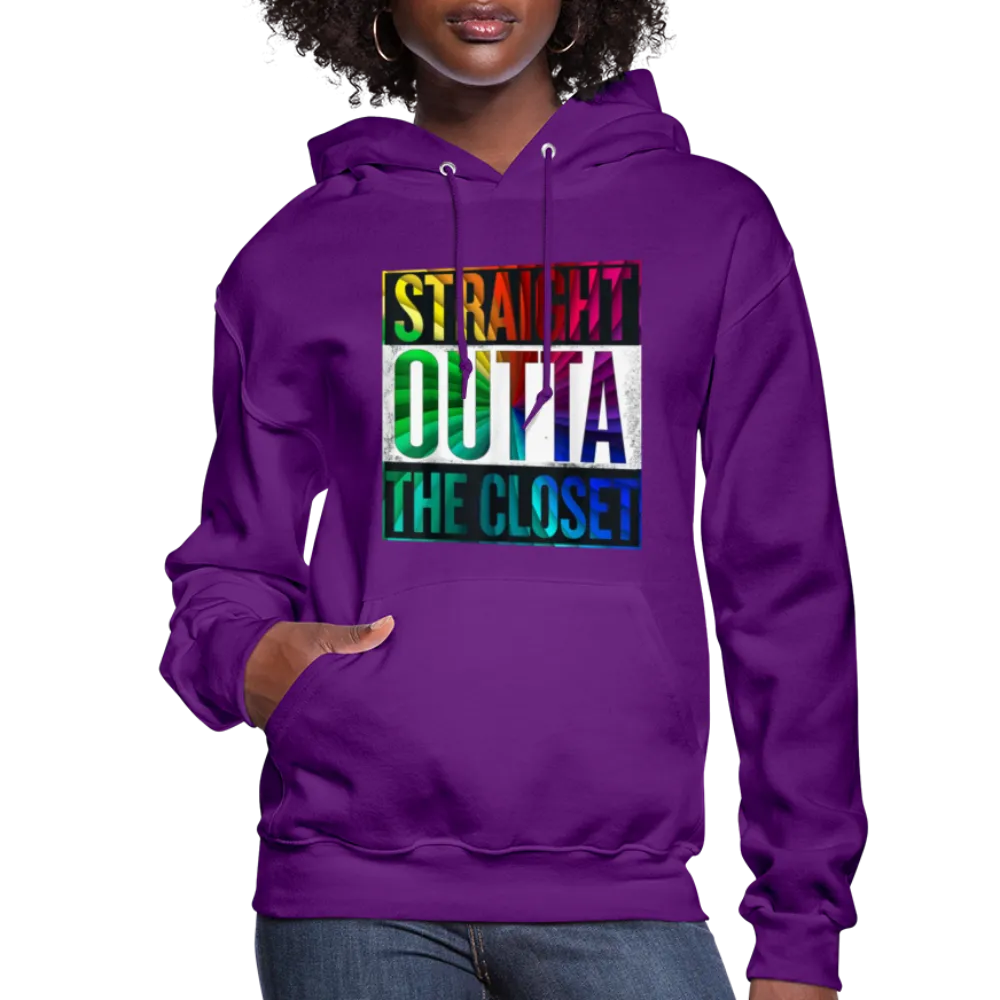 Straight Outta The Closet LGBTQ Pride Women’s Premium Pullover Hoodie