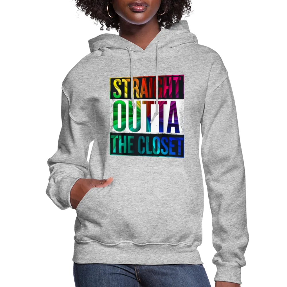Straight Outta The Closet LGBTQ Pride Women’s Premium Pullover Hoodie