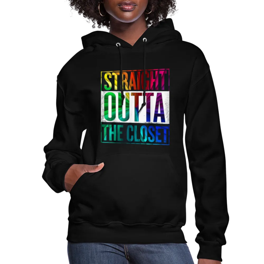Straight Outta The Closet LGBTQ Pride Women’s Premium Pullover Hoodie