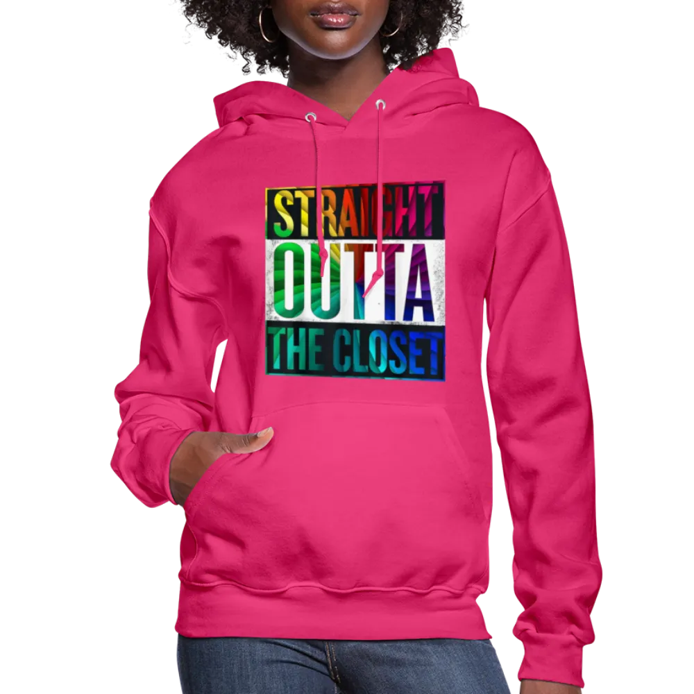 Straight Outta The Closet LGBTQ Pride Women’s Premium Pullover Hoodie