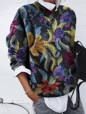 Stylish floral knit