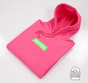 Supreme Box Logo Hoodie "FW 17 Lime/Magenta"