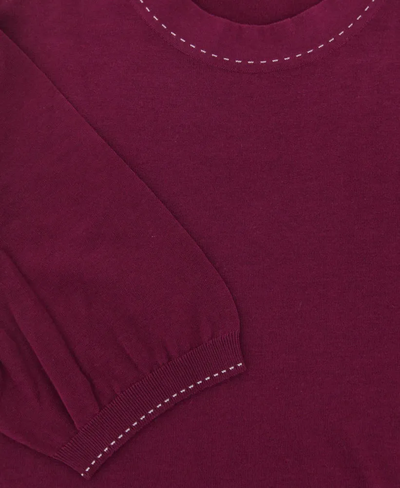 Svevo Parma Burgundy Red Sweater