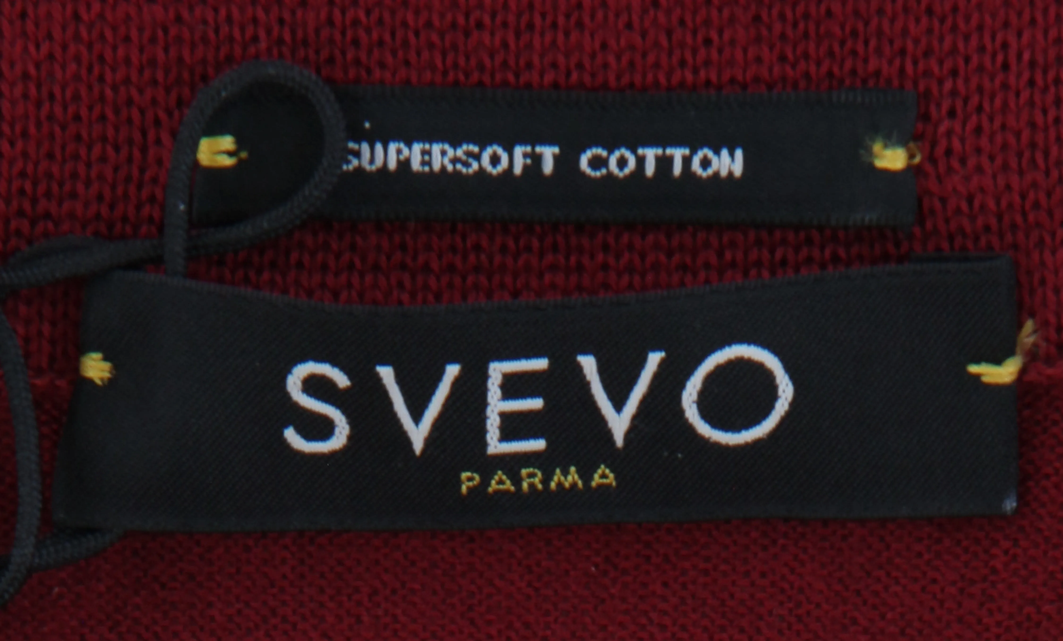 Svevo Parma Red 1/4 Zip Polo Sweater