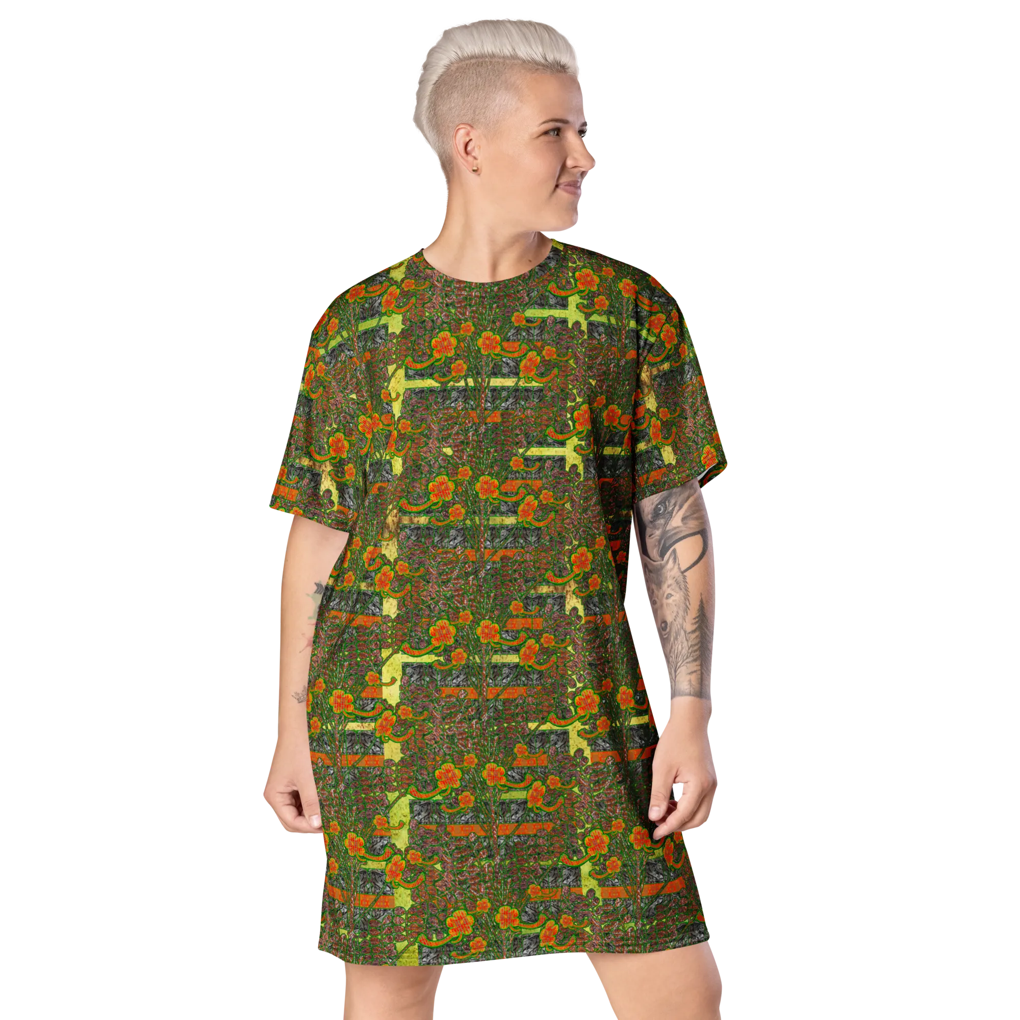 T-Shirt Tunic (Muliebris/Virilis)(Tree Link WindSong Flower) RJSTH@Fabric#2 RJSTHW2024 RJS