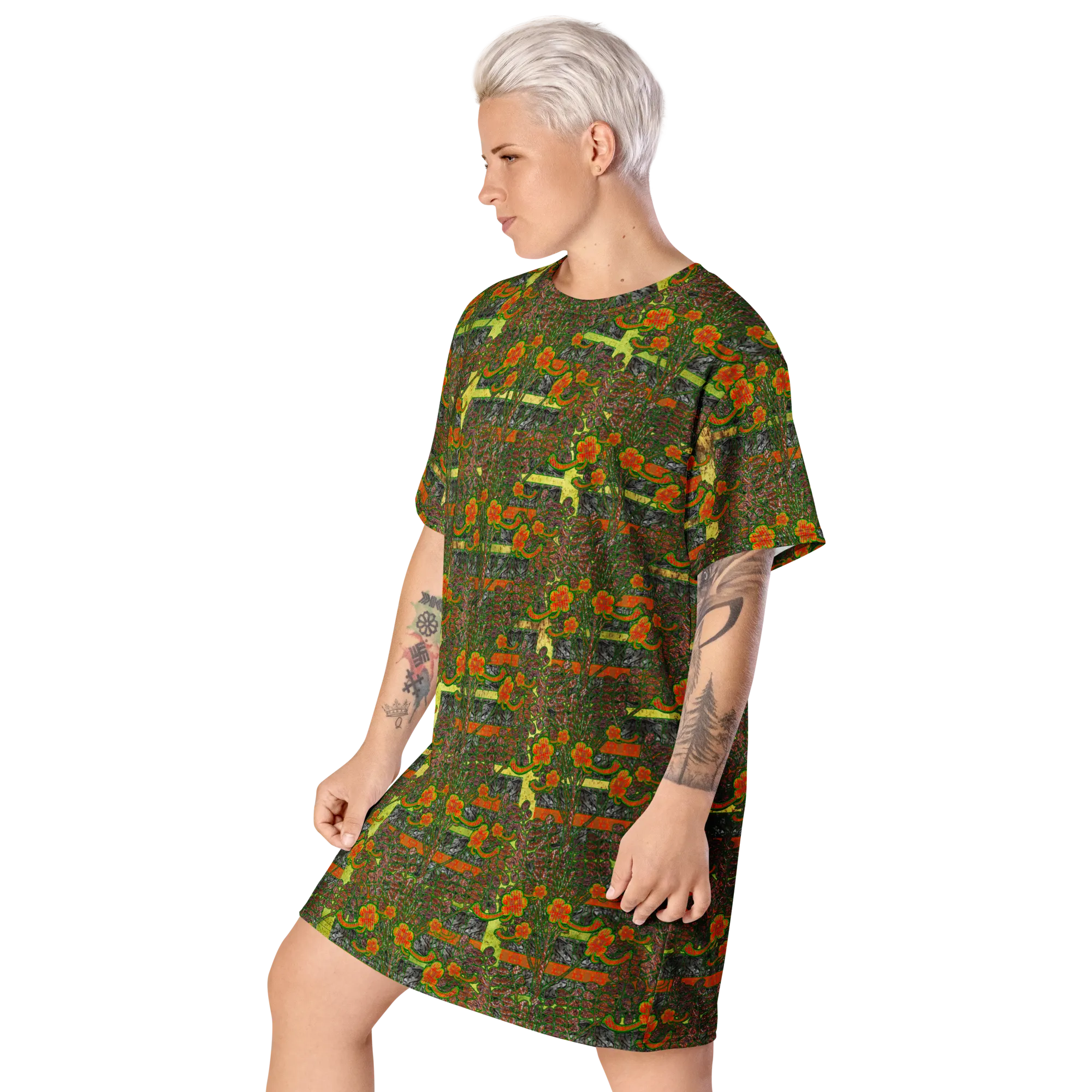 T-Shirt Tunic (Muliebris/Virilis)(Tree Link WindSong Flower) RJSTH@Fabric#2 RJSTHW2024 RJS