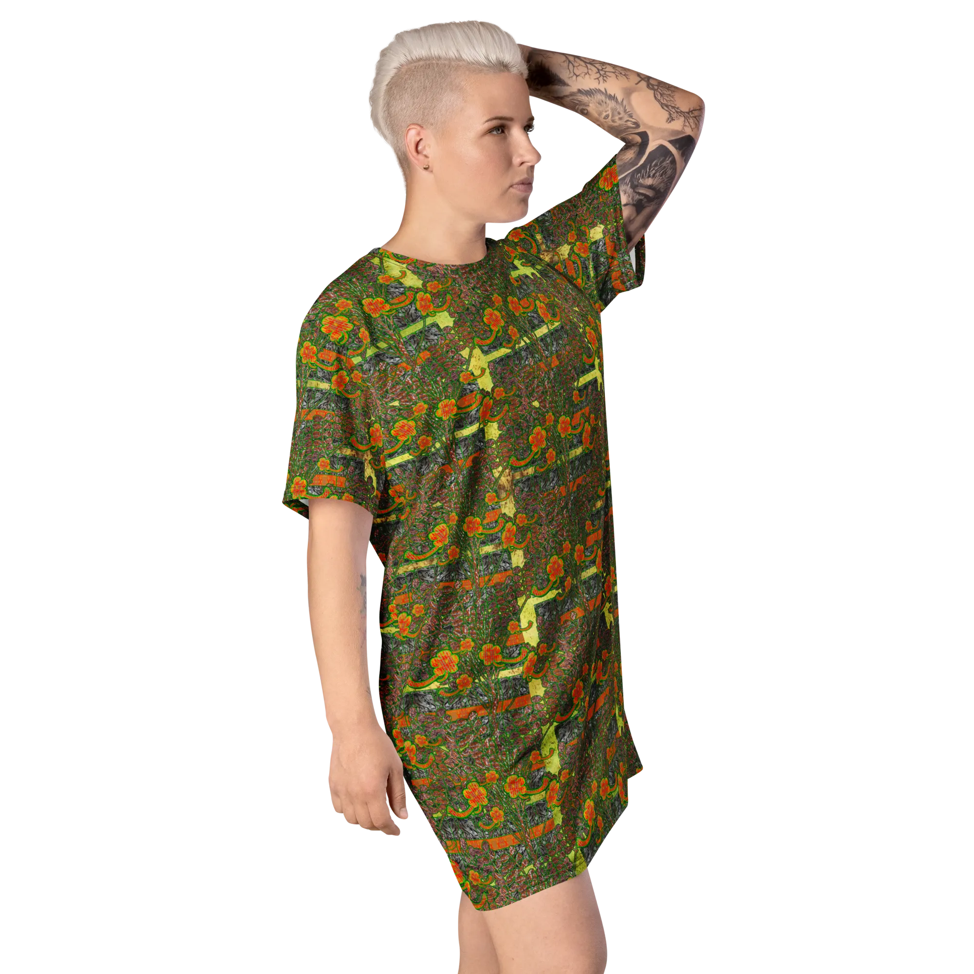 T-Shirt Tunic (Muliebris/Virilis)(Tree Link WindSong Flower) RJSTH@Fabric#2 RJSTHW2024 RJS