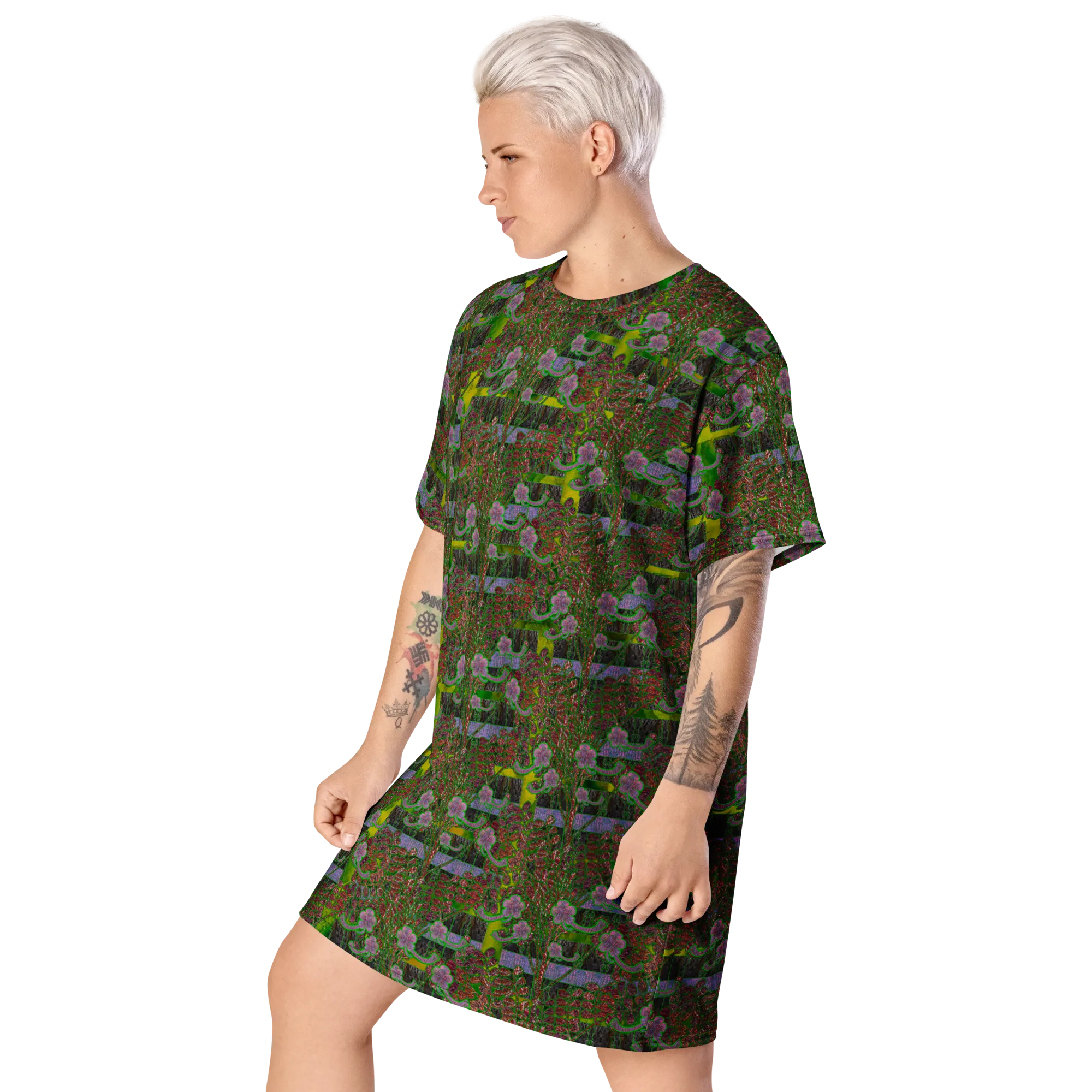 T-Shirt Tunic (Muliebris/Virilis)(Tree Link WindSong Flower) RJSTH@Fabric#5 RJSTHW2024 RJS