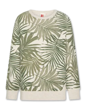 tamal sweater leaves 000115 - heather mastic
