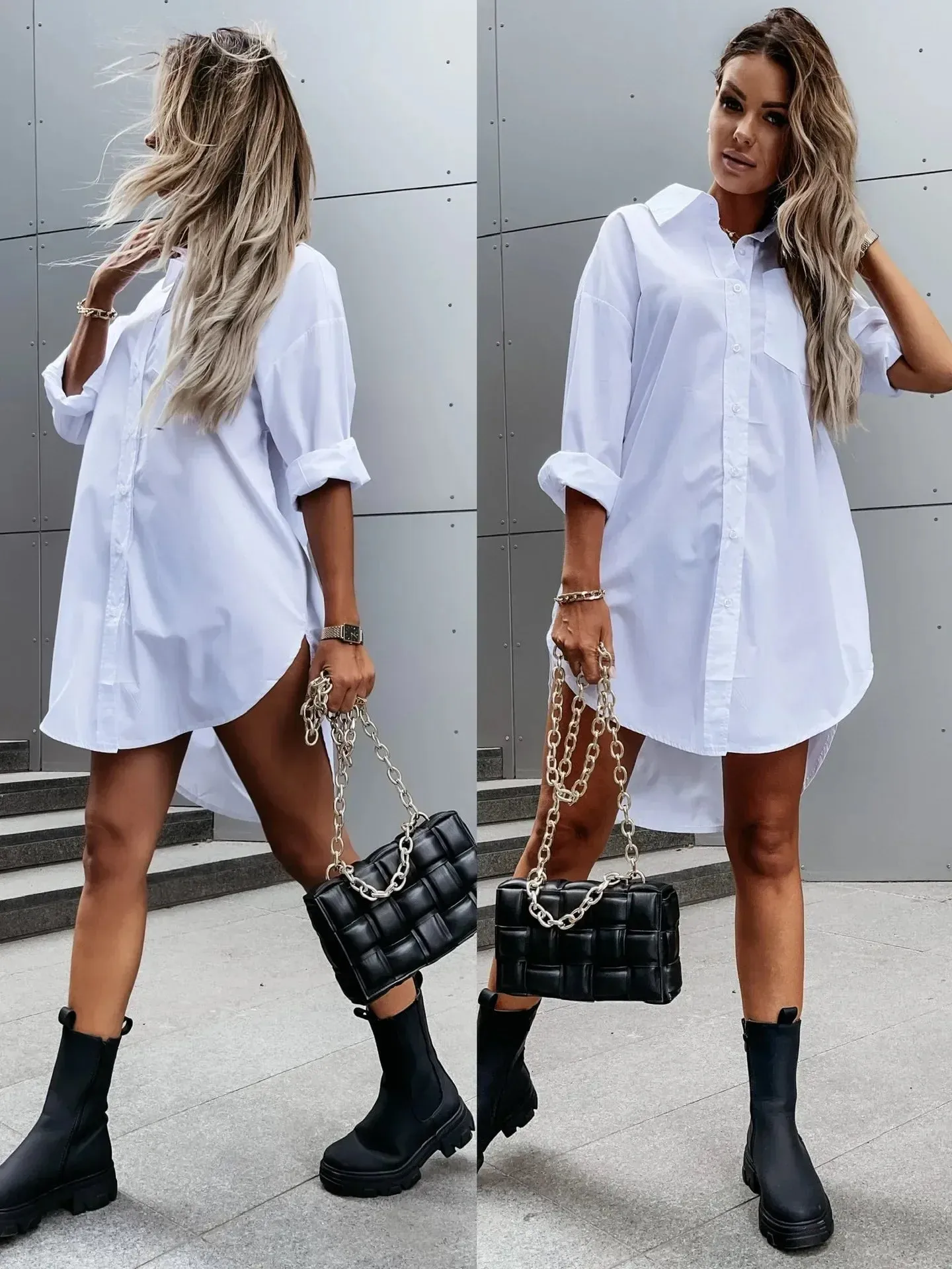 Tamara® | White Oversized Shirt Dress