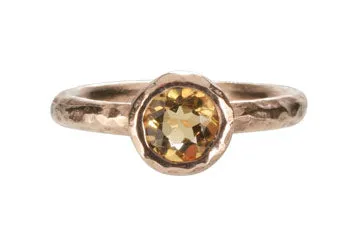 Textured Bezel Ring