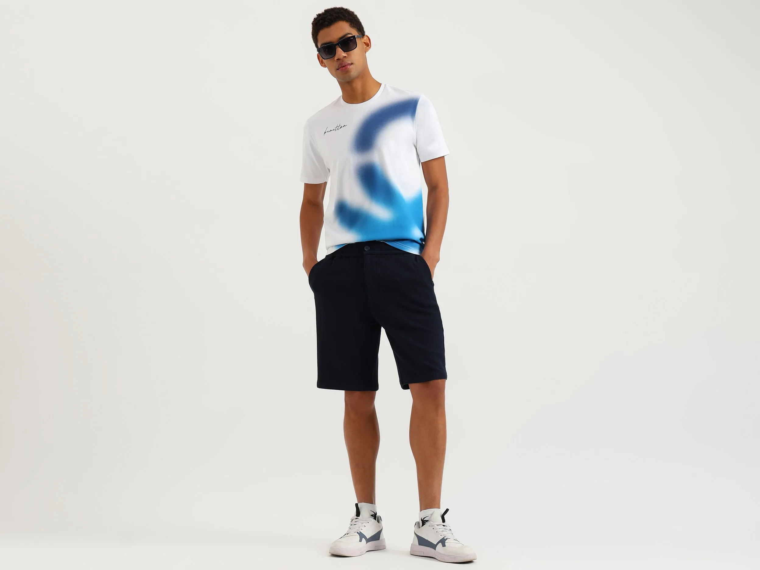 Textured Comfort Fit Cordinate Shorts