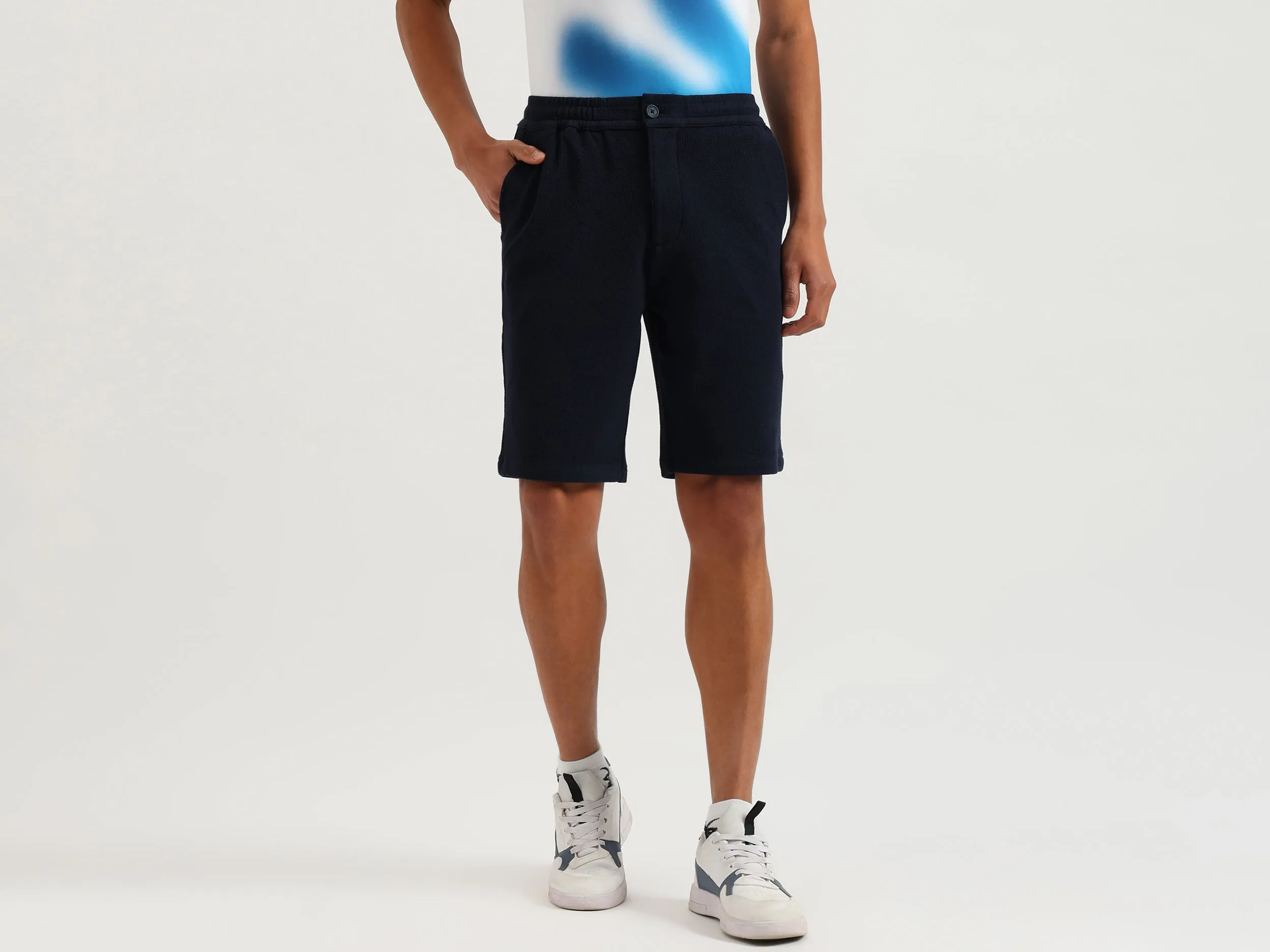 Textured Comfort Fit Cordinate Shorts