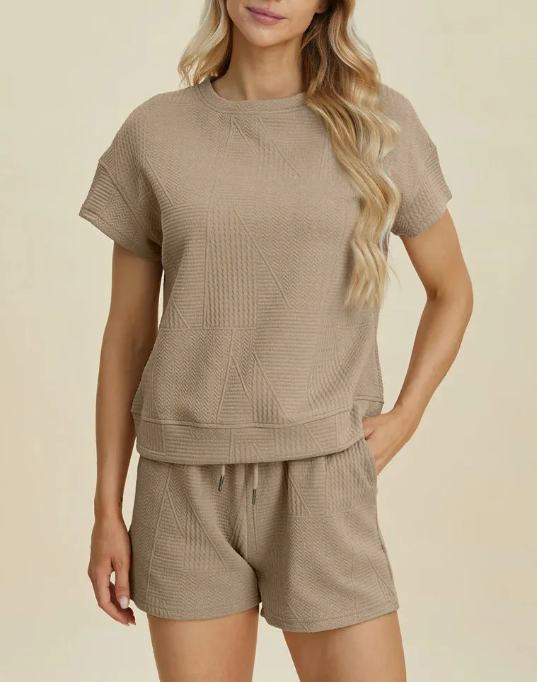 Textured Fabric Fashion Shorts