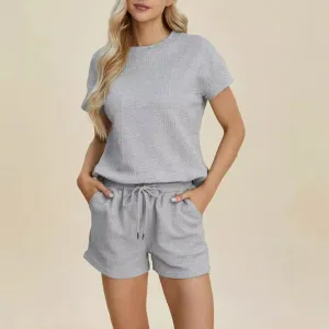 Textured Fabric Fashion Shorts