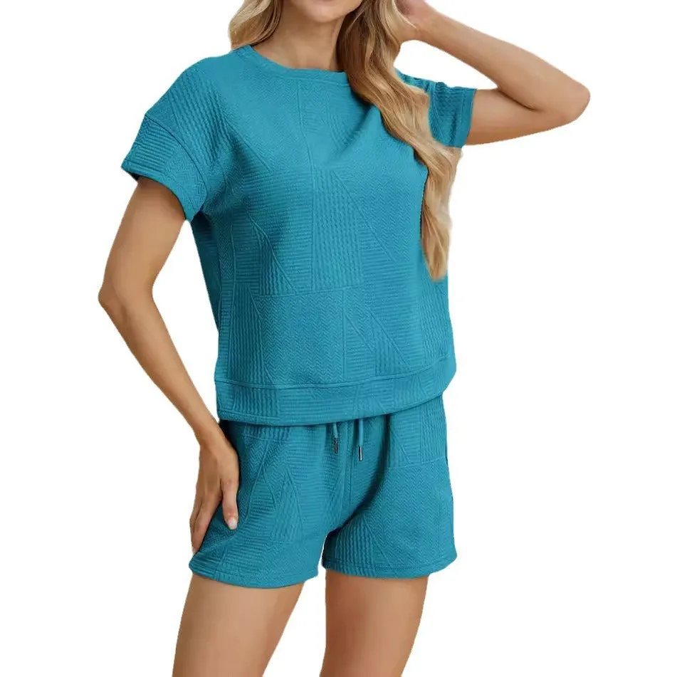 Textured Fabric Fashion Shorts