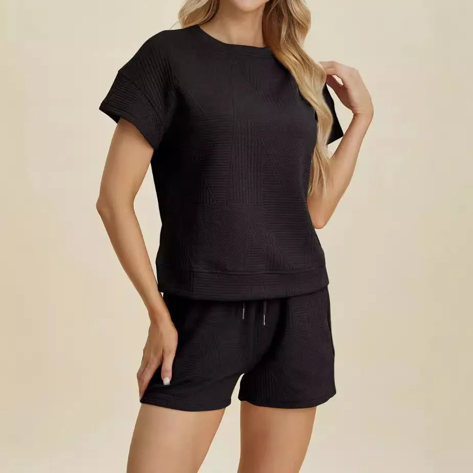 Textured Fabric Fashion Shorts