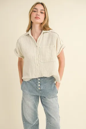 Textured Gauze Top