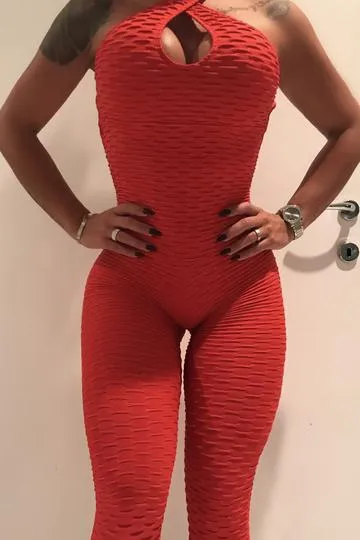 Textured Hollow Bodysuit