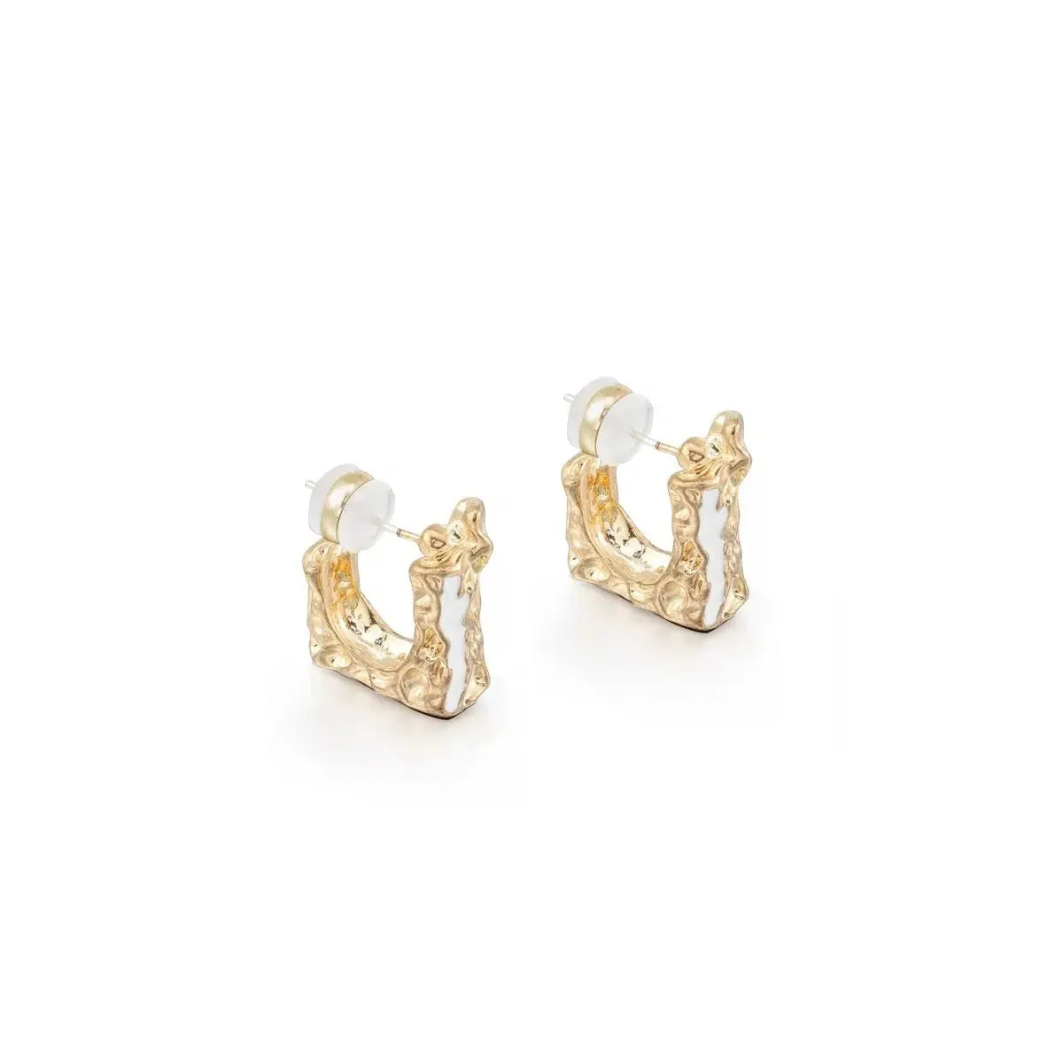 Textured Square Earrings