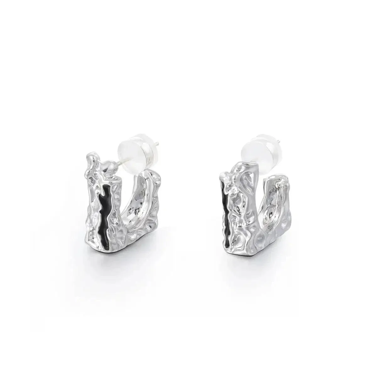 Textured Square Earrings