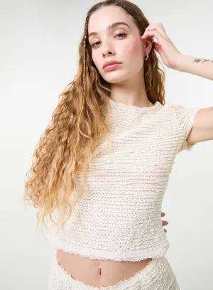 Textured Stretch Jersey Top