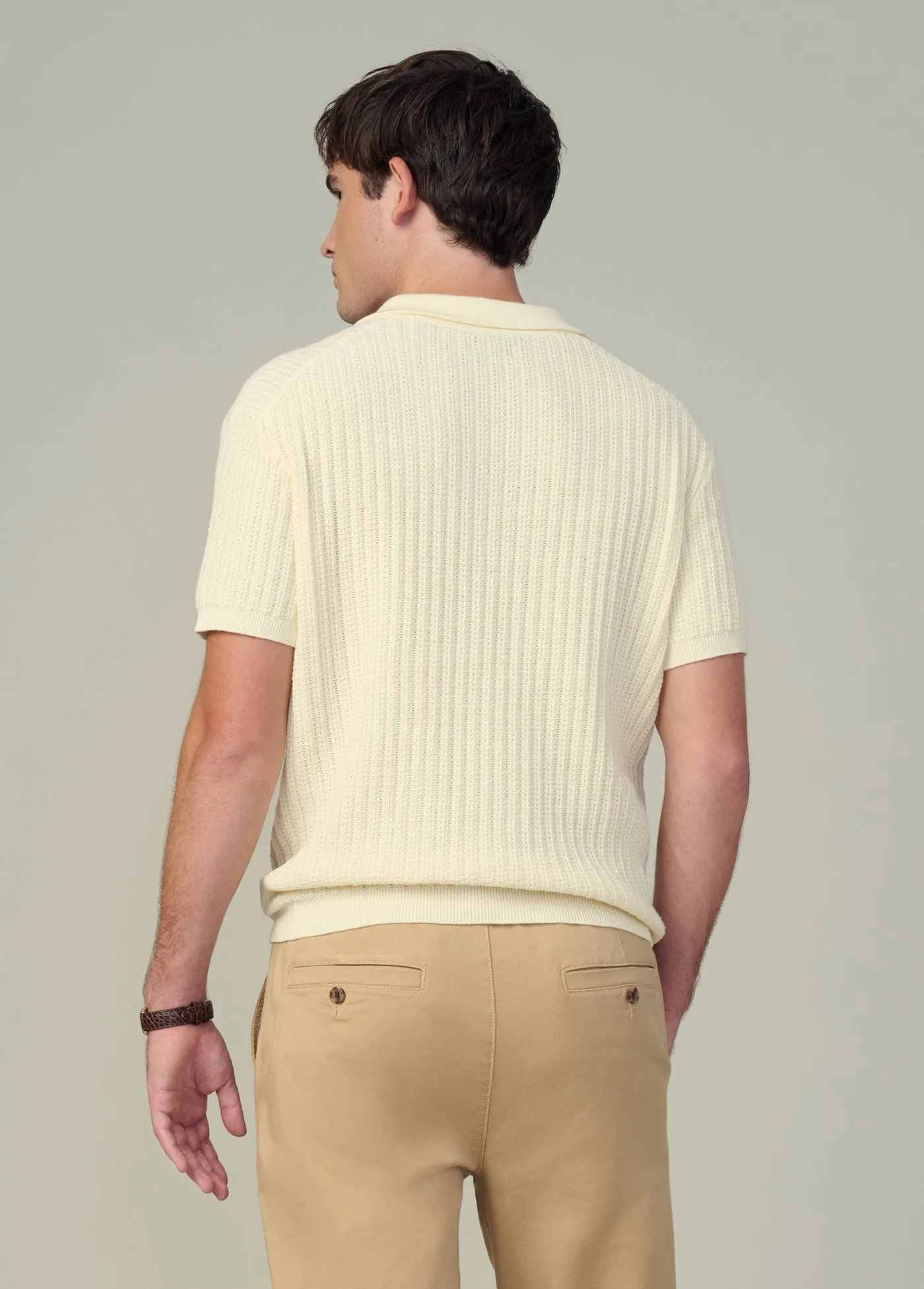 TEXTURED SWEATER POLO