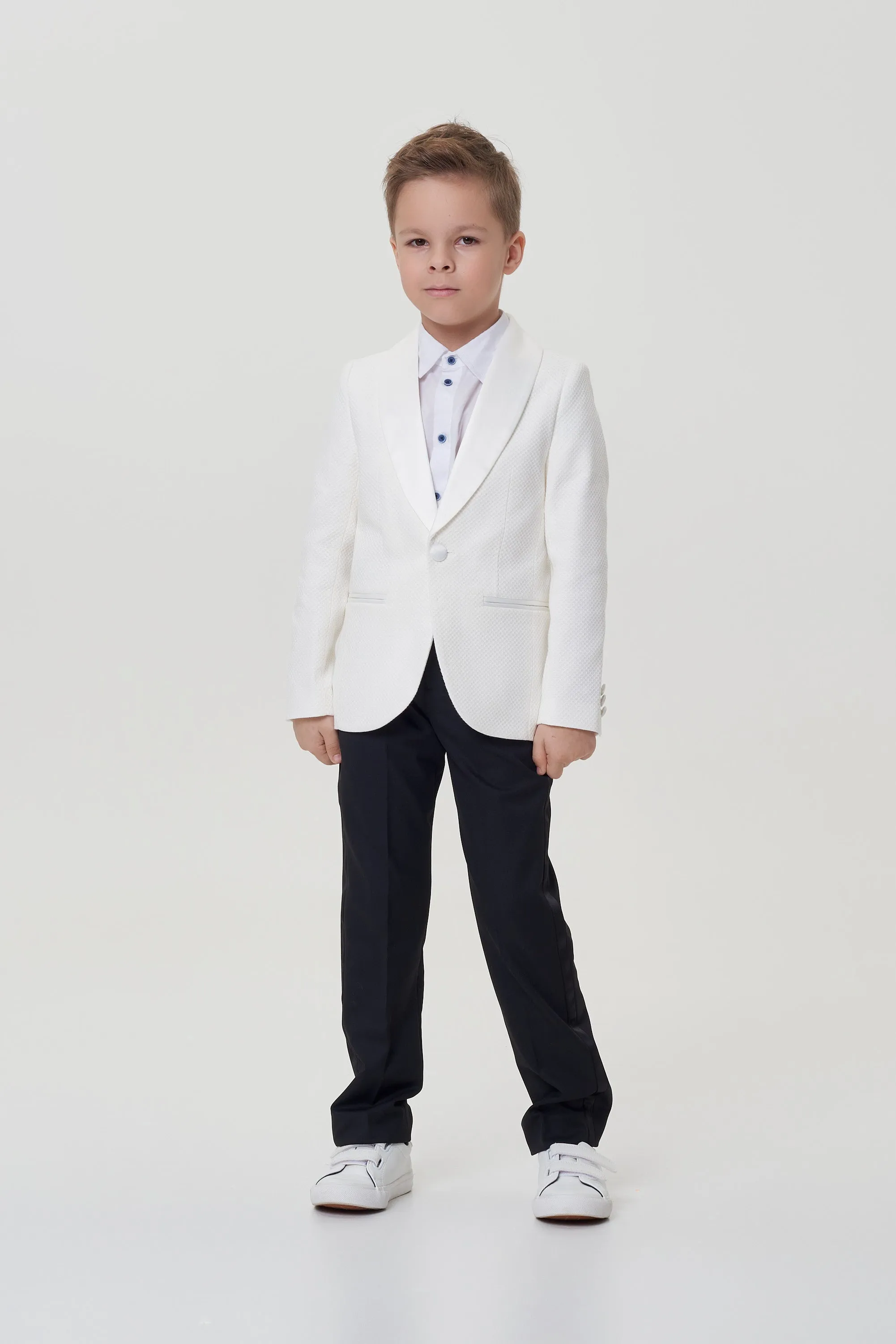 Textured Tuxedo Blazer