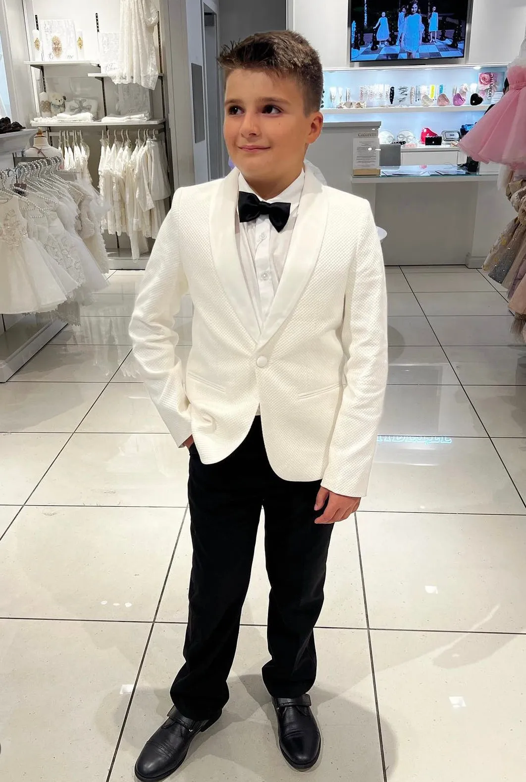 Textured Tuxedo Blazer
