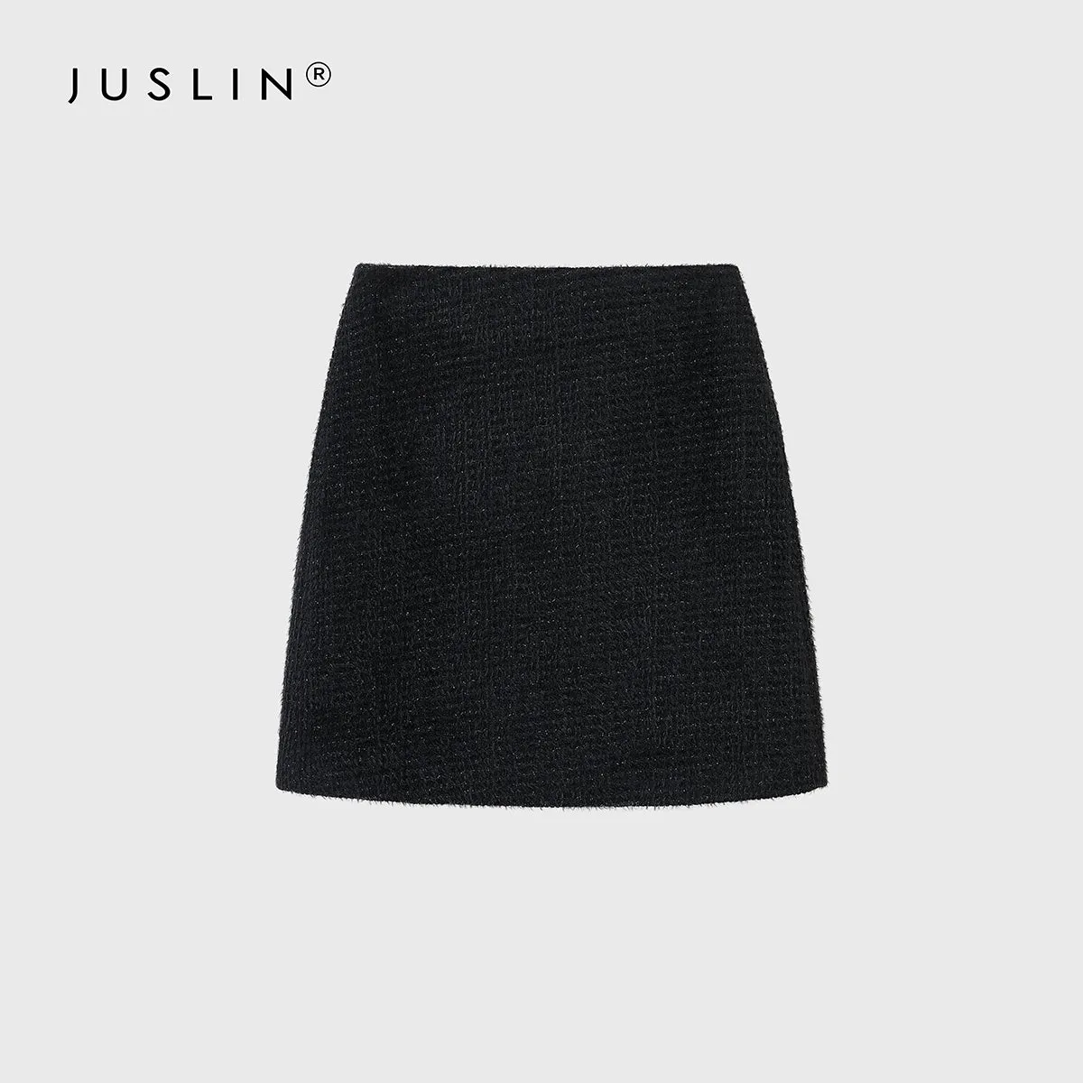 Textured Tweed Blazer and Skirt Set