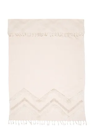 The Freya Boho Textured Throw | Natural