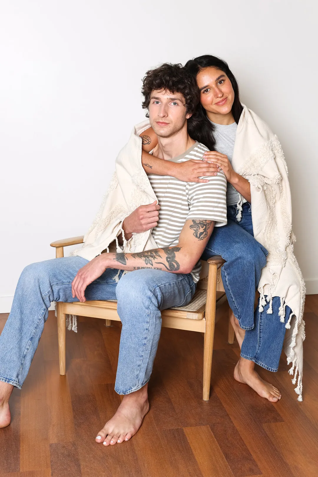 The Freya Boho Textured Throw | Natural