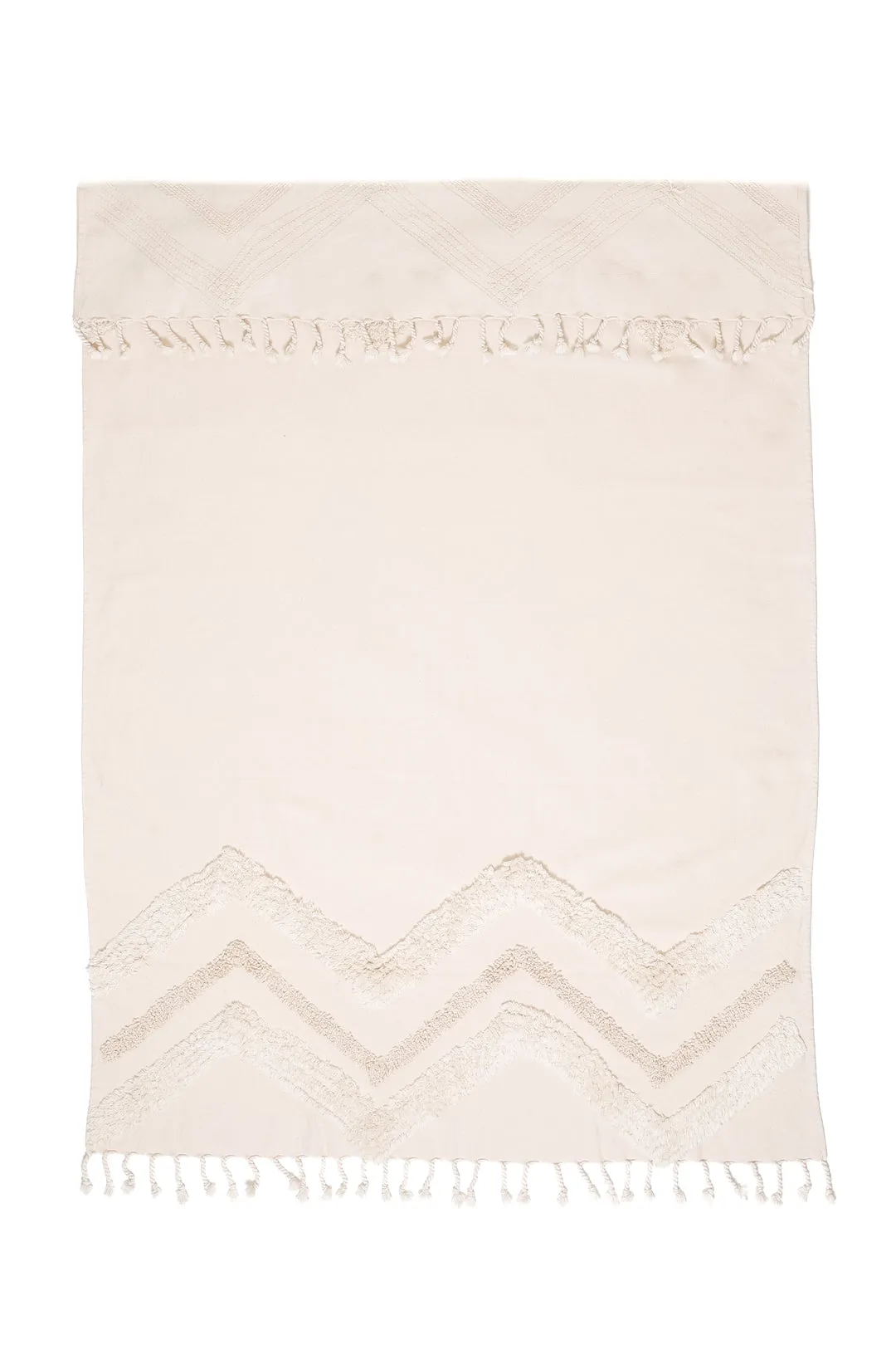The Freya Boho Textured Throw | Natural