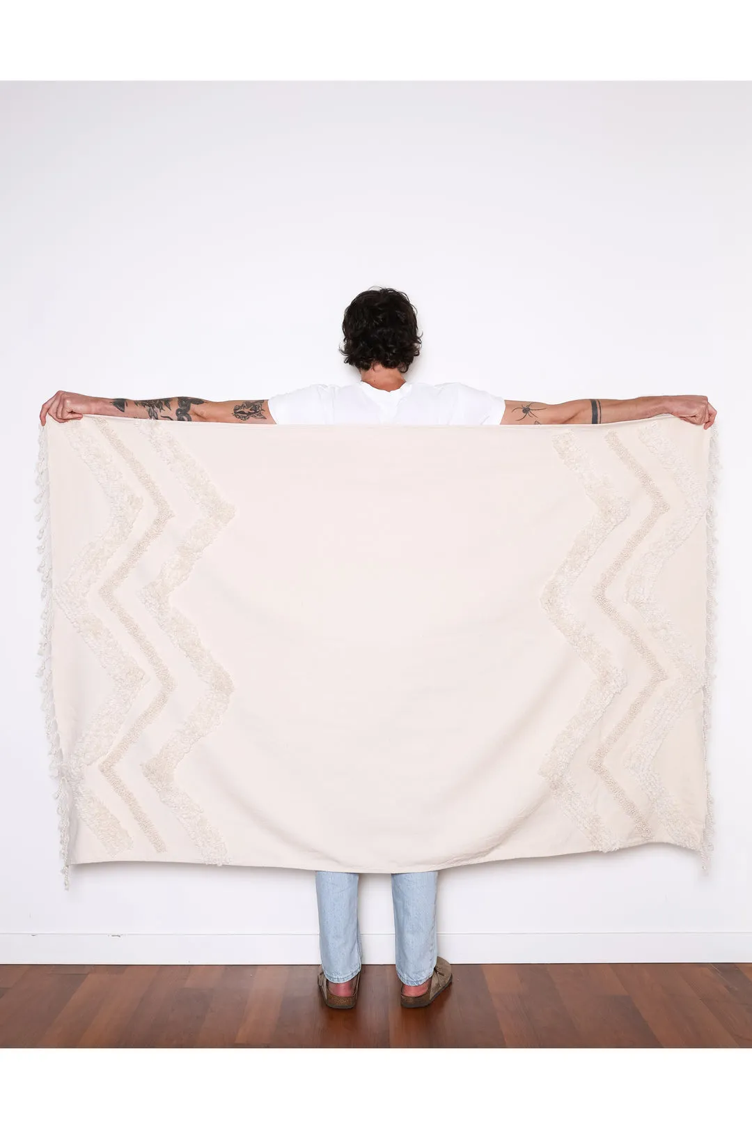 The Freya Boho Textured Throw | Natural