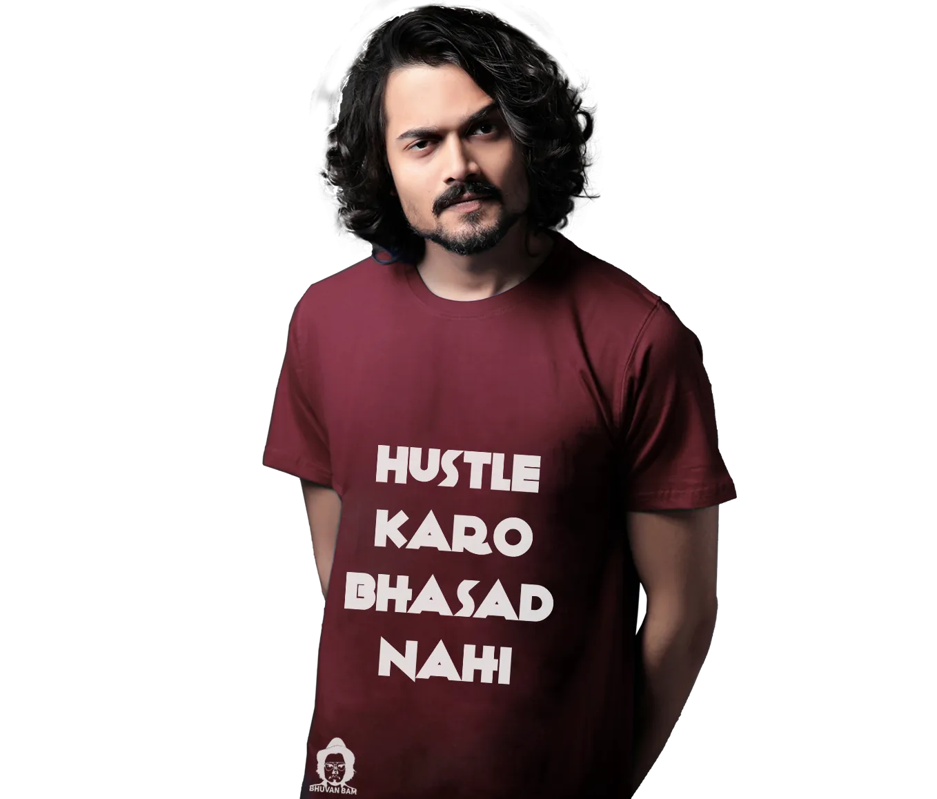 The Hustle Bhasad Tee - Maroon